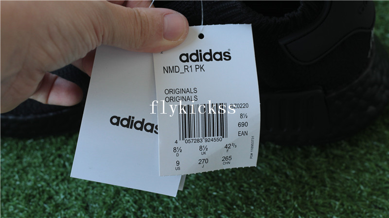 Real Boost Adidas NMD R1 PK Primeknit Triple Black